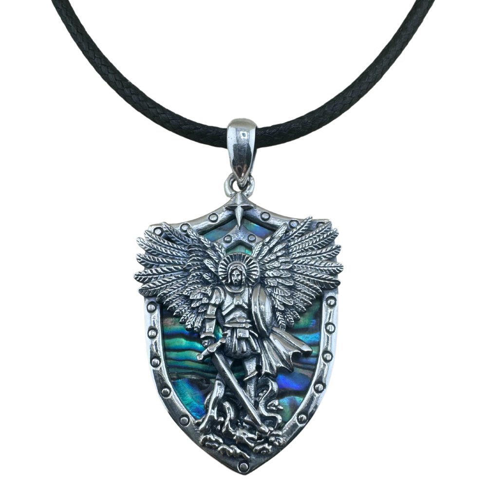 Saint Archangel Michael Pendant Silver 925 w/o Chain Color Saint Archangel Michael Pendant Silver 925 w/o Chain Color